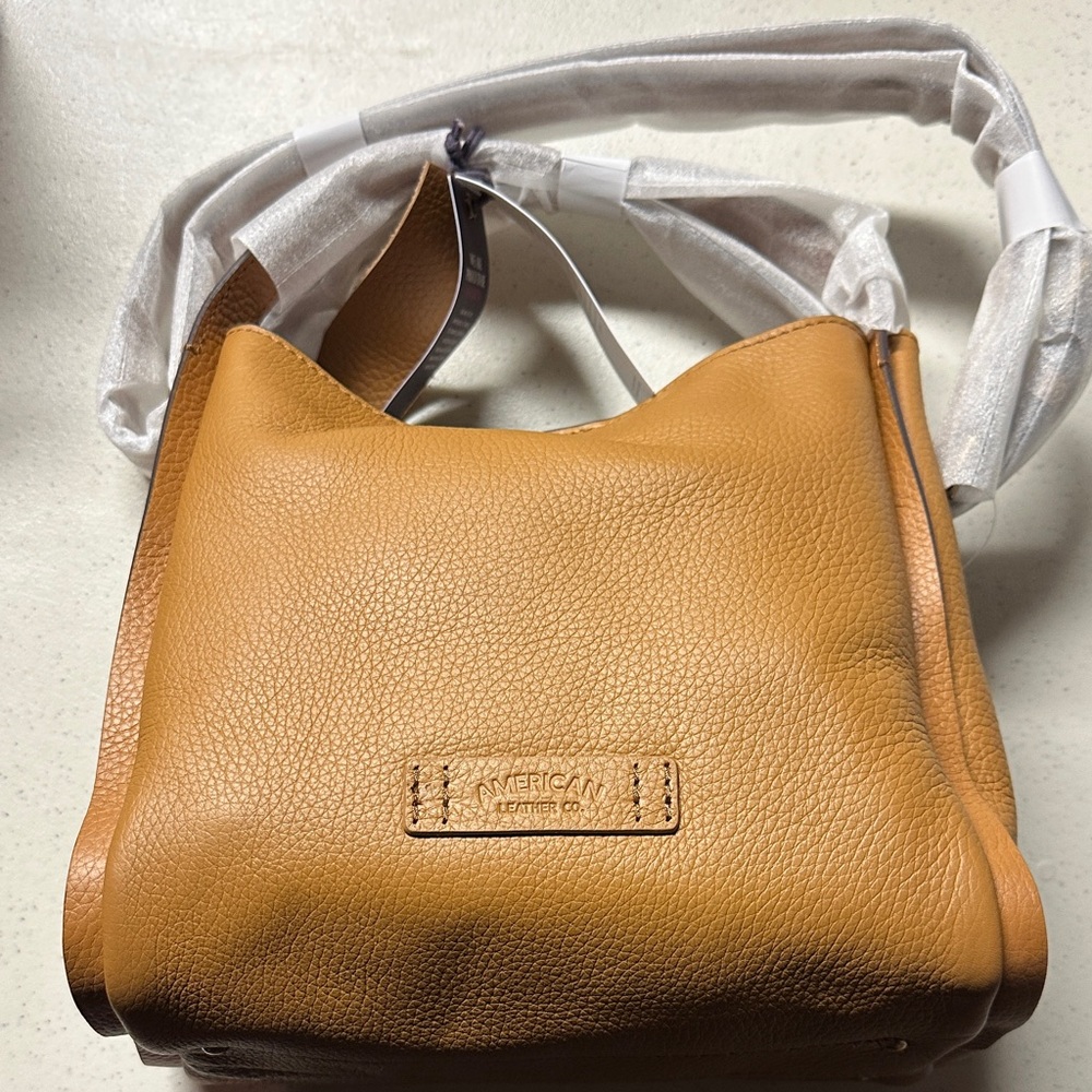 American Leather Co. Tan Shoulder Bag - NWT.